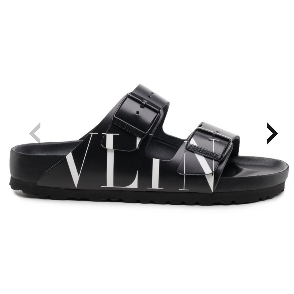 Valentino Arizona Birkenstocks In Black And White